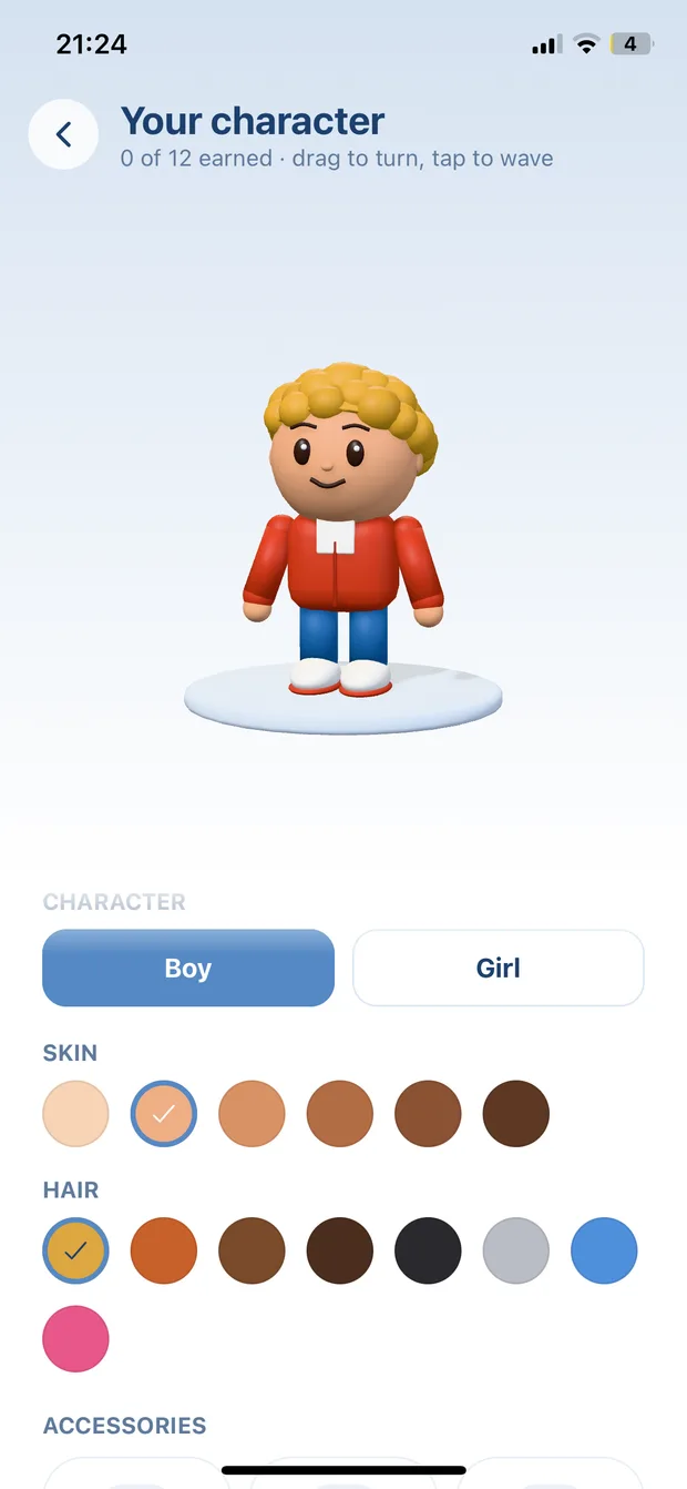 Leap 3D character in the wardrobe